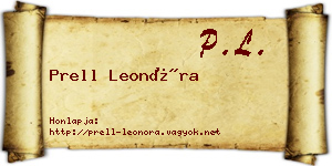 Prell Leonóra névjegykártya